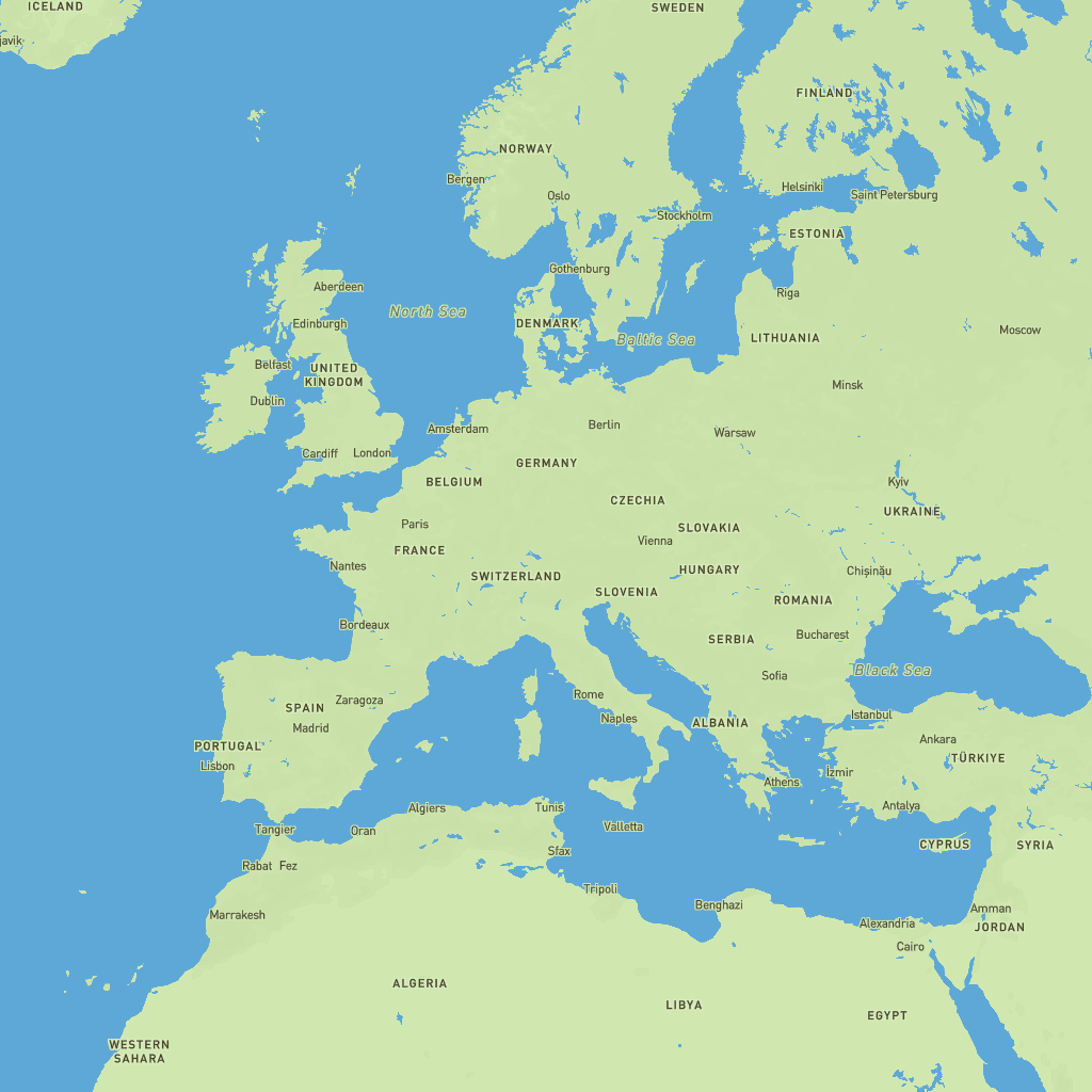 Topographic map style